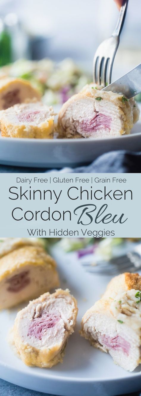 Gluten Free Chicken Cordon Bleu, Alfredo Healthy, Chicken Recipes Dairy Free, Baked Chicken Cordon Bleu, Clean Eating Chicken Recipes, Cauliflower Alfredo Sauce, Cauliflower Alfredo, Dairy And Gluten Free, Chicken Recipes For Kids