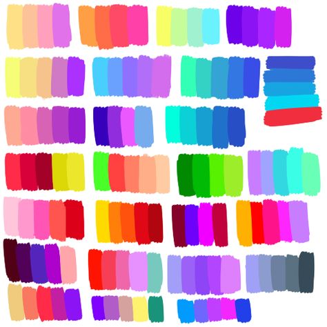 color palettes Color Palette Saturated, Graffiti Colour Palette, Highlighter Color Palette, Color Gradient Palette, Graphisches Design, Color Palette Challenge, Palette Art, Color Palette Design, Color Inspo