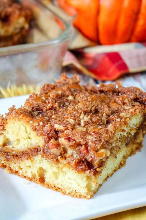 Pumpkin Pecan Coffee Cake, Pecan Coffee Cake, Pumpkin Streusel, Pumpkin Coffee Cake, Breakfast Coffee Cake, Brown Sugar Butter, Streusel Coffee Cake, Pumpkin Coffee Cakes, Butter Cinnamon