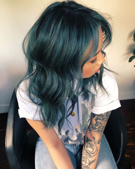 Loving these smokey waves by @melanniemillan- try our Smokey Teal for a similar style! #lunartides #hairdye #tealhair Teal Hair Color, Nagellack Trends, Teal Hair, Dread Hairstyles, Hair Color Blue, Scene Hair, Hair Dye Colors, Hair Inspiration Color, Hair Inspo Color