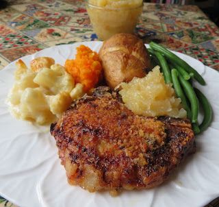 The English Kitchen: Pork Chops & Applesauce Pork Chops And Applesauce, Baking With Applesauce, Breaded Pork Chops, Slow Cooker Pork Chops, The English Kitchen, English Kitchen, English Kitchens, Baked Pork Chops, Baked Pork