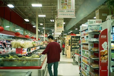 film, aesthetic, photoshoot, photography, photo, 35mm, retro, vintage, market, grocery store 1980s Grocery Store, Grocery Store Photography, Short Film Ideas, Poetry Projects, H Mart, Film Ideas, Aesthetic Photoshoot, A Quiet Life, The Living Dead