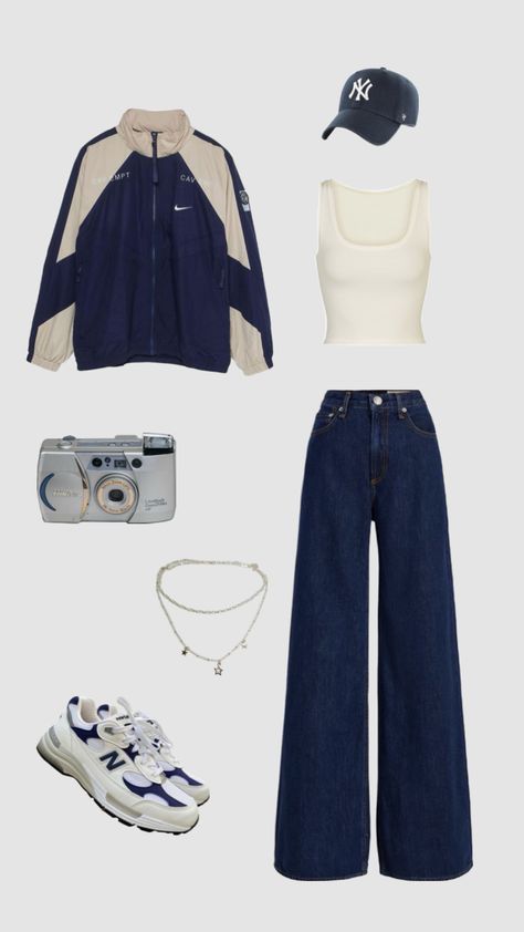 #outfitinspo #navyblue #blue #outfit Outfit Pics, Street Style Outfits Casual, Modesty Outfits, Casual College Outfits, Outfit Inspo Casual, Casual Day Outfits, Easy Trendy Outfits, Simple Trendy Outfits, Modest Fashion Outfits