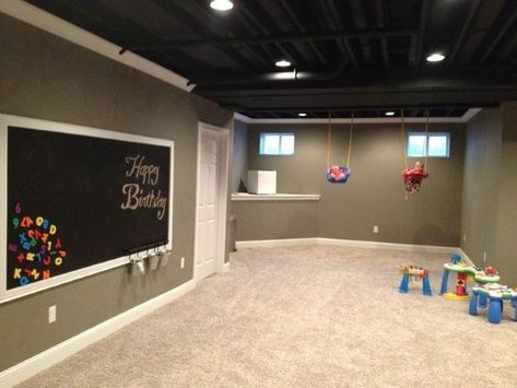 Top 60 Best Basement Lighting Ideas - Illuminated Interior Designs Basement Ceiling Insulation, Basement Ceiling Ideas Cheap, Basement Ceiling Options, Open Basement, House Basement, Dark Basement, Basement Lighting, Basement Layout, Basement Playroom