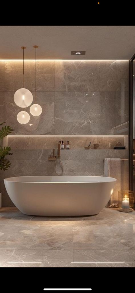 Small Luxury Ensuite, Master Baths With Freestanding Tubs, Small Luxe Bathroom, Bathroom Fireplace Ideas, Glamour Bathroom Ideas, Large Bathroom Ideas Master Suite, Bathrooms Luxury Modern, Onyx Bathroom Ideas, Modern Spa Bathroom