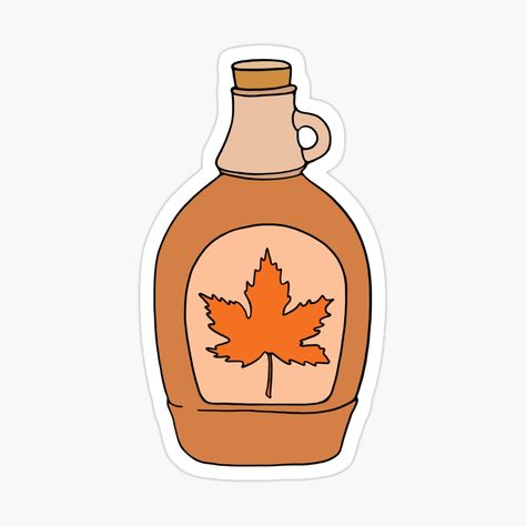 Get my art printed on awesome products. Support me at Redbubble #RBandME: https://www.redbubble.com/i/sticker/Maple-Syrup-Bottle-by-murialbezanson/56901620.EJUG5?asc=u Maple Syrup Tattoo, Maple Syrup Bottle, Maple Syrup Bottles, Bottle Tattoo, Syrup Bottle, Minimalist Icons, Bottle Sticker, Sticker Collection, Maple Syrup