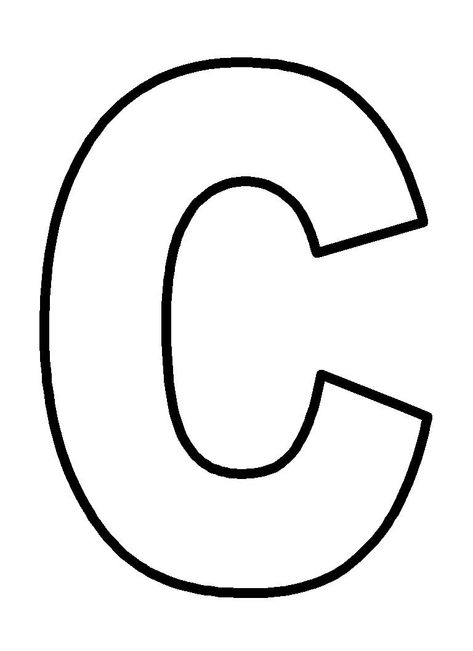 Letter C Lettering, C Printable Letter, Letter C Template, Letter C Printable, Letter C Crafts, Letters To Print, Alphabet Letters To Print, C Alphabet, Letter Stencils Printables