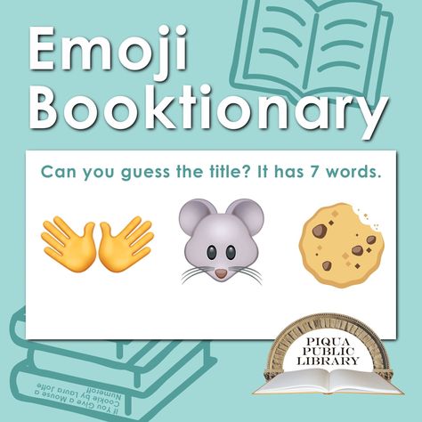 Guess The Emoji Answers, Emoji Answers, Literacy Week, Guess The Emoji, Let's Play A Game, Lets Play A Game, Book Titles, Play A Game, Library Programs