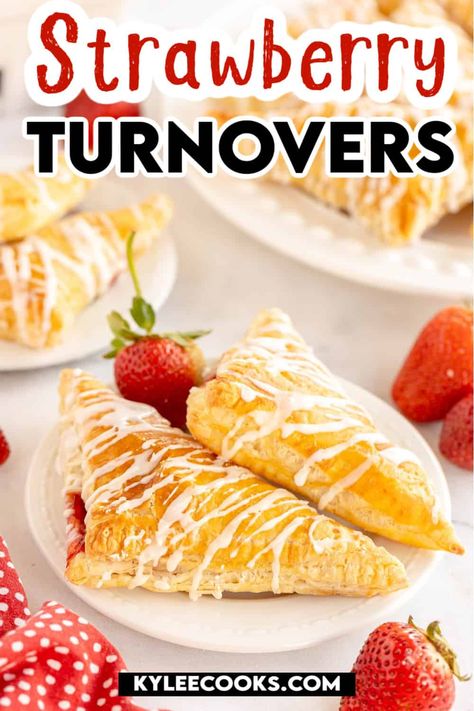 Strawberry turnovers are delicious pastries filled with sweet strawberry filling and wrapped in flaky pastry dough. They are a delightful treat for breakfast, brunch, or dessert. Strawberry Turnovers, Puff Pastry Filling, Turnover Recipes, Waffle Cookies, Vanilla Glaze, Strawberry Filling, Flaky Pastry, Puff Pastry Recipes, Easy Strawberry