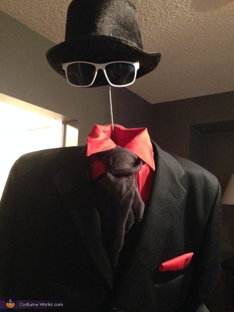 Invisible Man Halloween Costume, Invisible Man Costume, Man Halloween Costume, Being Invisible, Red Dress Shirt, 2015 Halloween Costumes, Monster Movie, Homemade Dress, Homemade Costume