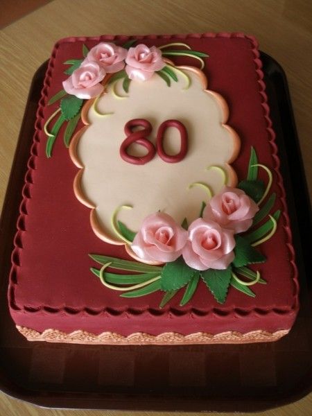 Simple yet elegant, this striking cake can be made in any color scheme. Birthday Cake For Women Elegant, New Birthday Cake, Cake With Flowers, 80 Birthday Cake, Birthday Sheet Cakes, Happy 80th Birthday, Birthday Cake With Flowers, Birthday Cakes For Women, Cake Central