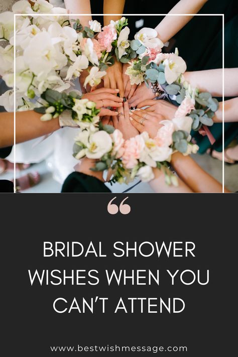 Feeling bummed you can't make it to the bridal shower? 💔 No worries! Sending thoughtful wishes to the bride-to-be can make her day special. 🥂✨ Check out our tips for heartfelt bridal shower messages to convey your love and support! 💌 #BridalShowerTips #VirtualCelebration #WishYouAllTheBest Bridal Shower Messages To Bride, Bridal Shower Wishes, Bridal Shower Invitation Wording, Best Wishes Messages, Wishes For Daughter, Sending You A Hug, Bridal Shower Inspo, Baby Shower Wishes, Bride Shower