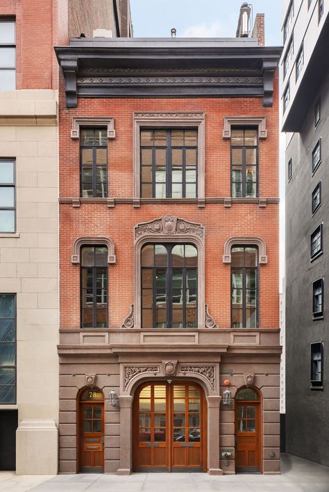 Townhouse Exterior, Row House, Brick Building, Fire Station, Exposed Brick, Old Buildings, Window Design, Beautiful Buildings, Architecture Drawing