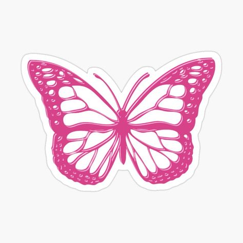 Pink Butterfly Sticker, Girly Scrapbook, Funny Laptop Stickers, Preppy Stickers, Pink Laptop, Cute Diy Room Decor, Happy Stickers, Cute Laptop Stickers, Butterfly Drawing