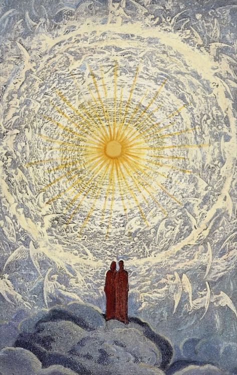 The Empyrean, Divine Comedy, Carl Larsson, Gustave Dore, Biblical Art, A4 Poster, Wood Engraving, Wassily Kandinsky, Gustav Klimt