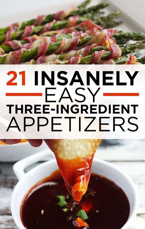 Appetizers Fancy, Easy Appetizers, Finger Food Appetizers, Food List, Party Food Appetizers, Three Ingredient, Best Appetizers, Yummy Appetizers, Appetizers For Party