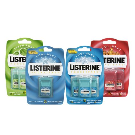 Everyday foods and drinks can linger in your mouth after meals or snacks, leaving you with bad breath. You might not realize it, but the people around you probably will. LISTERINE POCKETPAKS® are perfect for refreshing your mouth when there’s no time to brush or rinse. They dissolve instantly, freshening your breath by killing 99.9% of bad breath bacteria. Plus, there are three great flavours to choose from, including COOL MINT®, FRESH BURST® and COOL HEAT®. Side effects may include people getti Listerine Pocketpaks, Listerine Mouthwash, Listerine Cool Mint, Foods And Drinks, Johnson And Johnson, Beauty Body, Mouthwash, Everyday Food, Side Effects