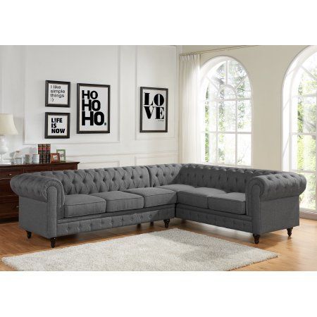 Furnitur Ruang Keluarga, Chaise Sectional Sofa, 2 Piece Sectional Sofa, Grey Sectional Sofa, Sofa L, Modern Sofa Designs, Set Sofa, 아파트 인테리어, Sectional Sofa Couch