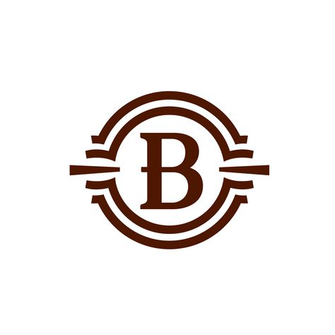 Bazar Posnanski Geometric Serif Alphabet, Letter B, Hospitality, Shopping Center. Circle shape with Seal technique and Flat effect in Brown. B Typography Logo, Bb Tattoo, Serif Alphabet, B Logo Design, Infinity Symbol Design, Letter B Logo, Bb Logo, B Logo, Stylish Logo