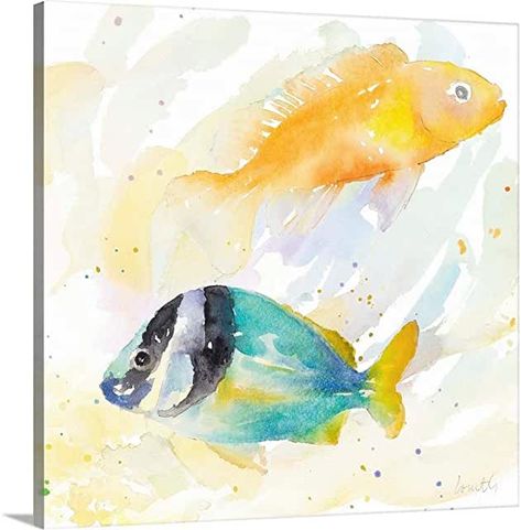 Koi Betta, Fish Images, Fish Watercolor, Painting Hacks, Watercolor Tropical, Watercolor Fish, Fish Wall Art, Water Colors, Fine Arts Posters