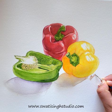 Watercolor Food, Outdoors Tattoo, Watercolor Fruit, Realism Painting, Still Life Painting, Figurative Art, Original Watercolor Painting, Art Blog, Travel Art