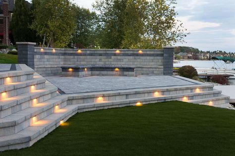 Stonegate® - Contemporary | Keystone Retaining Wall Systems LLC Keystone Retaining Wall, Landscaping Retaining Walls, Beach House Exterior, Retaining Walls, Wall Systems, Exterior Decor, Retaining Wall, House Exterior, Beach House