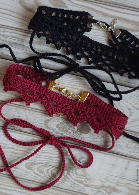 Crochet Necklace Pattern, Crochet Jewelry Patterns, Mode Crochet, Crochet Clothing And Accessories, Crochet Design Pattern, Necklace Patterns, Crochet Fashion Patterns, Crochet Bracelet, Diy Crochet Projects