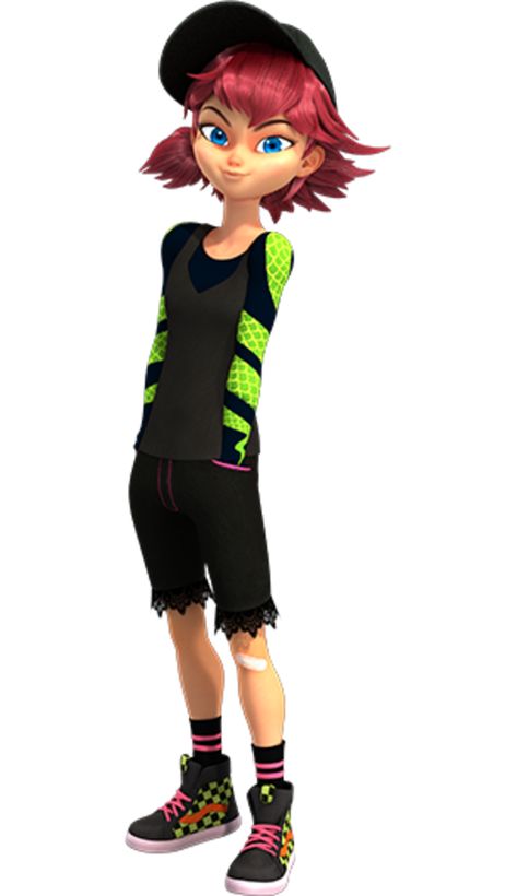 Anime Miraculous Ladybug, Alix Kubdel, Jeremy Zag, Ladybug Outfits, Black High Top Shoes, Heroes Wiki, Chloe Bourgeois, Black Helmet, Miraculous Characters