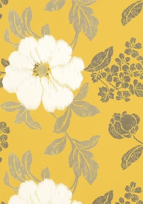 Mustard Wallpaper, Wallpaper Contemporary, Wallpaper Gold, Anna French, Wallpaper Floral, Wallpaper Fabric, Contemporary Wallpaper, For Wallpaper, Yellow Wallpaper