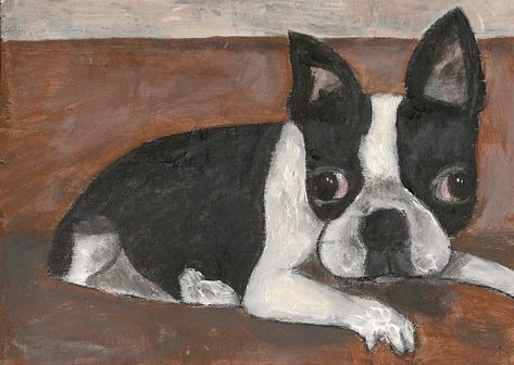 about 50 portraits No69 | tetsuo takahara | Flickr Tetsuo Takahara, Boston Terrier Art, White Seal, 강아지 그림, Animals In Art, Animal Portraits, Wow Art, Dog Illustration, Boston Terriers