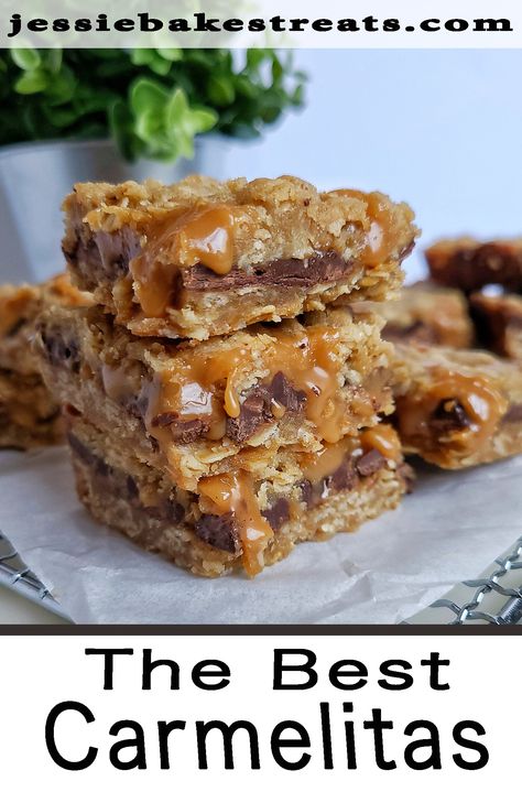 Soft Caramels Recipe, Chewy Bars, Easy Dessert Bars, Chocolate Oatmeal Bars, Caramel Chocolate Bar, Caramel Desserts, Caramel Bars, Oatmeal Cookies Chewy, Dessert Gifts