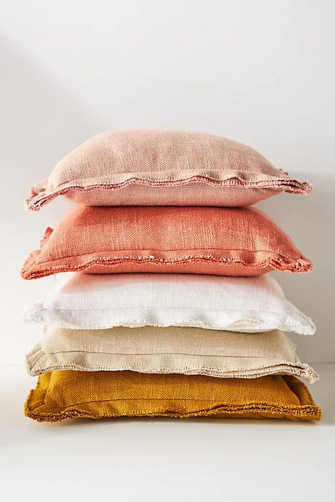 Boho Throw Pillows & Accent Pillows | Anthropologie Pink Coastal Cowgirl, Green Outdoor Pillows, Pink Coastal, Vintage Inspired Bedroom, Cloth Craft, Anthropologie Bedding, Velvet Throw Blanket, Washed Linen Duvet Cover, Plaid Throw Blanket