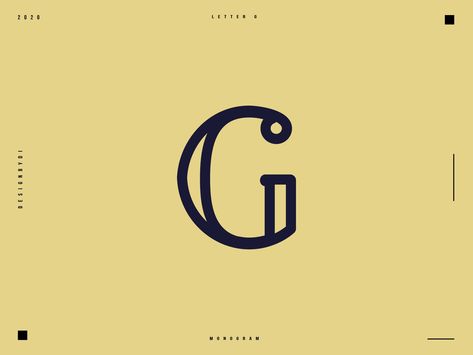 letter G monogram by designbydi Letter G Tattoo, Letter G Monogram, Wordmark Logo Typography, Logo Inspiration Vintage, Small Business Logo Design, Letter Logo Inspiration, G Monogram, G Tattoo, Hand Drawn Logo Design