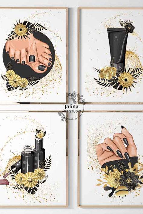 Elevate your nail salon decor with our stunning collection of printable wall art! Our prints are easy to download and print, making it quick and simple to update your salon decor. Browse our collection now and take your salon to the next level! #nailsalon #nailart #naildesigns #nailtech #nailaddict #nailswag #printablewallart #salondecor #beautyroomdecor #homedecor #homedecoration #interiordesignideas #nailpolish #nailpolishlover #nailpolishaddict #nailpolishobsessed #nailpolishjunkie Simple Nail Salon Decor, Nail Salon Decor Wall Art, Nails Printable, Nail Background, Wall Frame Design, Nail Fashion Trends, Salon Wall Art, Natural Manicure, Nail Salon Decor