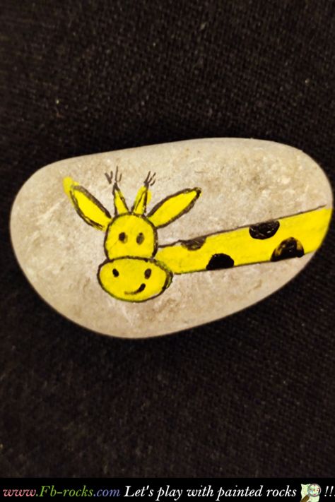 Dessin assez facile adapté à vos galets allongés. Happy Stones, Rock Painting, Painted Rocks, Stone