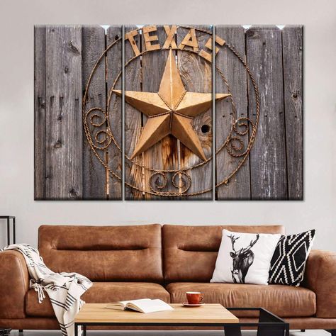 Americana Artwork, Texas Canvas, Texas Home Decor, Texas Wall Art, Texas Decor, Star Wall Art, Texas Star, Western Home Decor, Star Wall