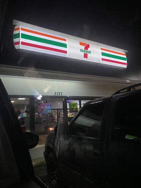 america aesthetic💯 711 Aesthetic, America Aesthetic, 7 Eleven, Older Brother, Gas Station, Quick Saves, Black