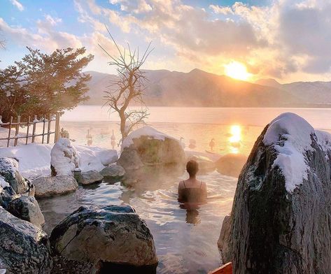 Hot Spring Bath, Hot Spring, Visit Japan, Lake, Bath, Japan, Hokkaido