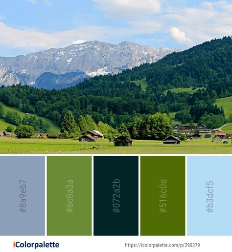 Landscape Palette, Sweden Color Palette, Mountain Colour Palette, Color Palette Mountain, Mountain Forest Color Palette, Mountain Mural Color Palette, Mountain Color Palette, Mountain Color Palette Nature, Soothing Paint Colors