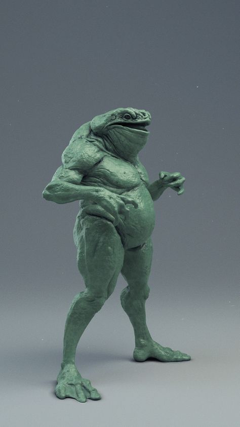 Toad Character Design, Fan Art Challenge, Zbrush Character, Character Statue, Beast Creature, The Turtles, Alien Design, Alien Concept Art, Classic Monsters