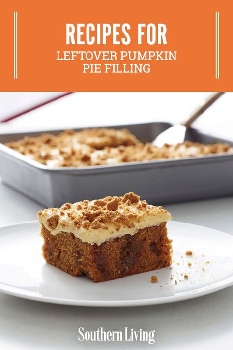 Here you’ll find 25 delicious ways to make the most of your still half-full or even unopened cans of pumpkin. Thanks to these easy desserts, leftover pumpkin pie filling might be your season’s biggest blessing in disguise. #thanksgivingdessert #leftovers #pumpkinpiefilling #leftovercannedpumpkin #whattomakewithcannedpumpkin #southernliving Things To Do With Pumpkin Pie Filling, Recipes Using 1 Cup Pumpkin, Canned Pumpkin Pie Filling Recipes Desserts, Recipes Using Libbys Pumpkin Pie Filling, Recipe Using Canned Pumpkin Pie Filling, Recipes Using Canned Pumpkin Pie Filling, Pumpkin Pie Filling Desserts, Things To Make With Pumpkin Pie Filling, Desserts Using Pumpkin Pie Filling