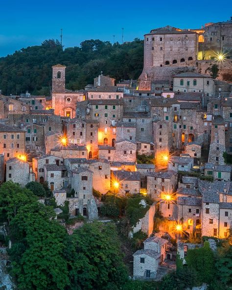 Sorano, Province of Grosseto, Tuscany, Italy. Tuscany Travel, Italy Landscape, Italian Village, Sorrento Italy, Capri Italy, Italy Photography, Italy Aesthetic, Naples Italy, Sicily Italy