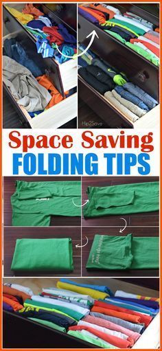 Fold Clothes To Save Space, Space Saving Dresser, Diy Clothes Organiser, Space Saving Folding, Folding Tips, Konmari Folding, Fold Clothes, Diy Space Saving, Diy Space