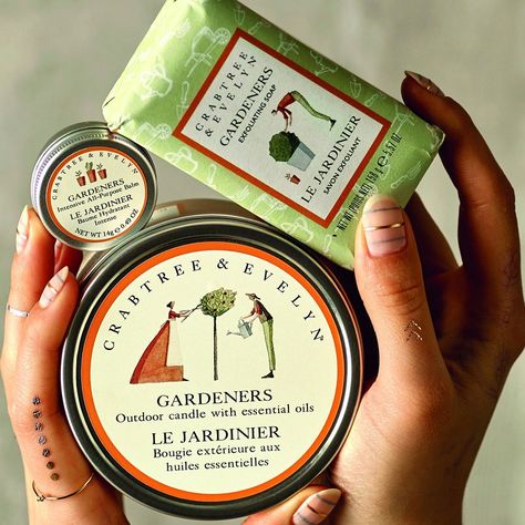 Stephan Matthews: Crabtree & Evelyn Celebrate The Gardeners Collection Twentieth Birthday, Outdoor Candle, Candles Vintage, Perfume Reviews, Crabtree & Evelyn, Exfoliating Soap, Outdoor Candles, Cosmetic Design, Box Packaging Design