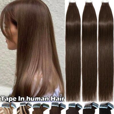 (eBay) Brown THICK Tape In Russian Remy Human Hair Extensions Skin Weft Full Head 100g One Piece Hair, Tape Ins, Glue Tape, Remy Human Hair Extensions, Styling Products, Remy Human Hair, Human Hair Extensions, Hair Extensions, Human Hair