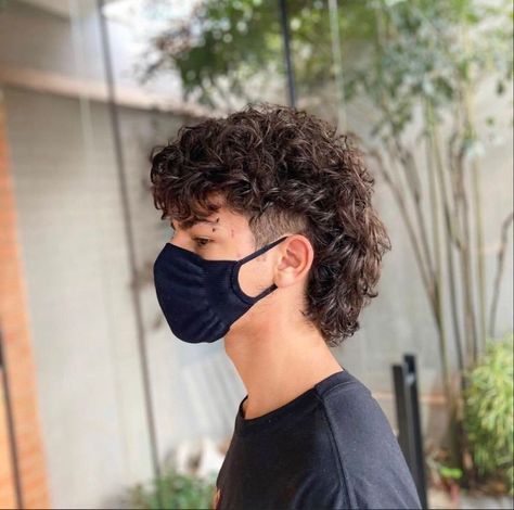 Short Haircuts Curly Hair Men, Mullet With Perm Men, Faux Hawk Curly Hair Men, Mullet Perm Hairstyles Men, Mullet Fade Haircut Curly, Short Curly Haircuts Masculine, Curly Men Mullet, Men’s Curly Haircut Mullet, Mullet With Perm