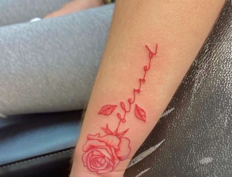 Rose Blessed Tattoo, Blessed Tattoo, Blessed Tattoos, Random Tattoos, V Tattoo, Dope Tattoos For Women, Dope Tattoos, Beauty Tattoos, Rose Tattoos