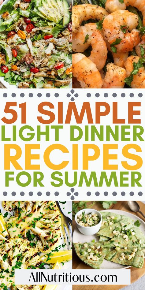 If you’re looking for easy dinner recipes that are both healthy and delicious, look no further. These dinner meal ideas are both light and filling, making them great for any occasion. Enjoy these easy dishes in your meal plan all summer long! Light And Filling Meals, Good Healthy Pasta Recipes, Light Make Ahead Dinners, Light Summer Dinners Healthy, Fresh Easy Dinner, Easy Dinners For Hot Summer Nights, Healthy August Dinner Recipes, Light And Healthy Dinner, Light Refreshing Dinner