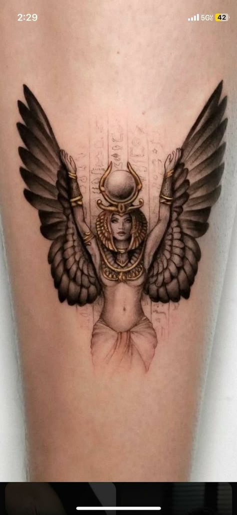 Small Egyptian Tattoo Men, Egyptian Tattoo For Women, Egyptian Goddess Tattoo, Underarm Tattoo, Egyptian Tattoo Sleeve, Egypt Tattoo, Books Open, Goddess Tattoo, Muster Tattoos