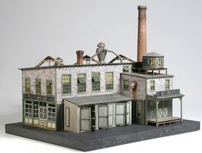 Buildings Artwork, Ho Train Layouts, Ho Scale Buildings, Scale Model Building, Train Miniature, Building Furniture, Model Train Scenery, Ho Trains, Old Factory